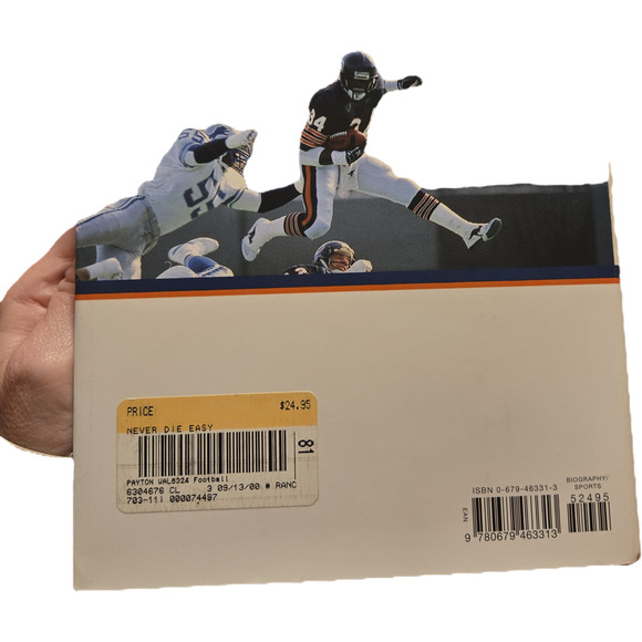 NEVER DIE EASY Walter Payton First Edition Autobiography NFL Memoir 0679463313 - Picture 7 of 7